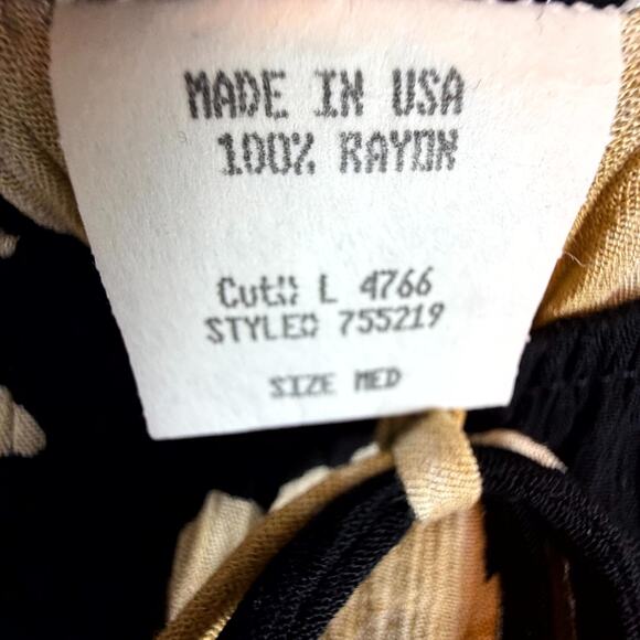 Vintage 90s Clio Maxi Skirt Womens Medium Black Yellow Dark Romantic Soft Grunge - Picture 6 of 6